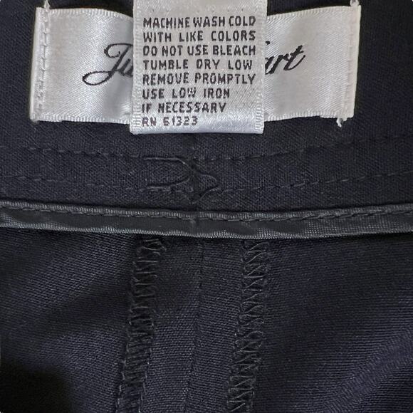 Judith Hart Womens Capri Pants Size Petite 14 Navy Blue Cuffs Side Zip Nautical - Picture 8 of 12